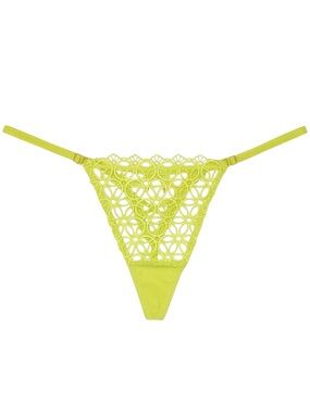 Victoria’s Secret XS Limelight Geo Daisy Lace Adjustable V String Panty